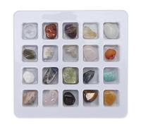 Generic Rock Collection Kit Professional Mineral Science Set for Kids 20pcs, Identifying Chart Included, Parent Child Interaction, Gems (Mixed Color Indefinite Set 3)