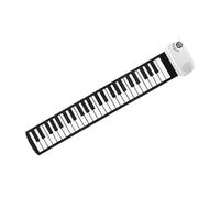 Generic Roll up Piano Portable Piano,49 Keys,Hand Rolled Roll Out Piano Keyboard for Kids Adults, White