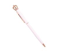 Generic Roller Ball Pen, Metal Point Pens, Crystal Shiny Metal Crown Ballpoint Pen (Light Pink)