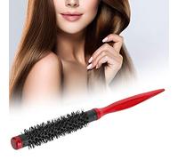 Generic Roller Comb Stylish Wooden Handle Comfortable Nylon Bristles Hair Styling Brush Comb for Promoting Hair and Scalp 9 Inch Red (15)