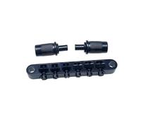 Generic Roller Saddle Guitar Bridge, Compatible with Gibson, LP SG | Tune-O-Matic style, 6 string fixed bridge, mounting screws included(Black)