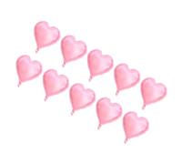 Generic Romantic 10pcs 10" Heart Aluminum Foil Balloons Festive Decor Blue Pink Silver Red Light Blue for Anniversary Celebration (Pink)
