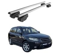 Generic Roof Rack Cross Bars Compatible with Hyundai Santa Fe 2007-2012 Gray Aluminum Luggage Carrier with 75kg Capacity T-Slot Lockable Crossbars for Flush Roof Rails