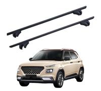 Generic Roof Rack Cross Bars Compatible with Hyundai Venue 2020-2025 2PCS Black Aluminum Crossbars 300kg Capacity Universal T-Slot Roof Rails for Cargo Box Bike Kayak