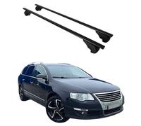 Generic Roof Rack Cross Bars Compatible with VW Passat B6 Variant 2006-2010 Black Aluminum Lockable Crossbars with T-Slot 75kg Capacity