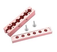 Generic Rose Gold Lipstick Mold Dual Uses Lip Balm Maker Tool for DIY Makeup Lovers Aluminum Alloy (6 Hole)