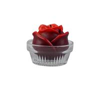 Generic Rose Shaped Pillar Candles Multipack, Unscented, Red, One Size, 6 Count, Long Burning, Floral Theme, Indoor Use, All Season, Traditional Style, 6 cm Diameter