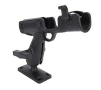 Generic Rotatable Fishing Rod Holder for Boat and Kayak, Adjustable Design, Securely Stabilizes Rod, Made of Black ABS, 1 Unit