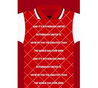 Generic Rotherham United Fans Song Retro Art Print. Size A4. Wall Art. Print. For Living Room