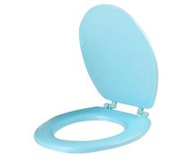 Generic Round Blue Toilet Seat EAV U-shaped Waterproof Minimalist Type Thickened Colored Toilet Seat for Standard Toilets Bathroom