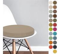 Generic Round Chair Pad 30x30x3 CM Bistro Circular Chair Cushion Garden Kitchen Dining Chair Seat Cushion Memory Foam Chair Seat Pad,Color#6 Light Brown