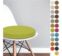 Generic Round Chair Pad 30x30x3 CM, Memory Foam, Bistro Circular Chair Cushion, Garden Kitchen Dining Chair Seat Cushion, Light Green