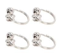Generic Round Head Rivets High Gloss Silver 20 Sets for DIY Leather Craft Bags Boots Belts Pull Rings 8x19mm Iron