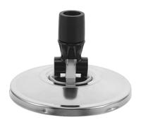Generic Round Mop Base Replacement Head Stainless Steel Mop Parts Compatible with Various Rotation Mop Accessories for Office and Commercial Cleaning