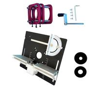 Generic Router Lift Mechanism with Compatible Insert Plate for 65mm Motor Diameter Woodworking Table Mounting Solution Manual Router Lift with Plate