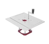 Generic Router Table, 0-54mm Router Table Lifting Base with Handle Aluminum Alloy Woodworking Flip Board Insert Plate Lift for 64-65mm Trimming Machine