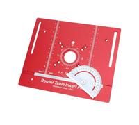 Generic Router Table Insert Plate with Miter Guide for Electric Trimmer Routers Aluminum Alloy Bench Flip Board Red