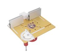 Generic Router Table Lift System, 4 Piece Kit Lift System, Height Adjustment Base with Insert Plate & Sliding Ruler, Ideal for Machines, Wood Milling, Trimming, Chamfering & Slotting