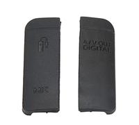 Generic Rubber 6D Camera USB Cover Durable Protection for USB and HD Multimedia Interface Compartment Accessories Black 2 Pack