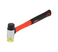 Generic Rubber Mallet Small Double-Faced Hammer for Flooring Installation and Crafts, 40mm Head Diameter, Red & Black, 1 Unit