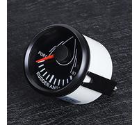Generic Rudder Angle Meter, 52mm Boat Rudder Angle Indicator with 0 190ohm Sensor, Stainless Steel Stepper Motor Gauge, IP67 Red Backlight for Boat Yacht Marine (Black Dial Black Cover)