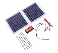Generic Rugged 15W Monocrystalline Silicon Solar Panel Charger for Outdoor and Emergency Power Needs with Multiple Output Options