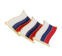 Generic Russian Flag Metal Badge Pins Quality Assurance with Unique Design 3pcs Decorative Collectible Metal Lapel Pins for Club Activities and Team Building