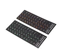 Generic Russian Keyboard Stickers Sticker for All 10-17 Inch Laptop Desktop PC Keyboards (1 Green 1 Orange)