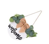 Generic Rustic Wooden Welcome Sign for Front Door, Modern Farmhouse Home Decor, 9.8x9.8in