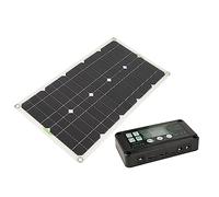 Generic RV Solar Panel, Monocrystalline Silicon Solar Battery Panel 250W with 30A Charge Controller, Dual USB Charging for RV SUV Marine Rooftop Use
