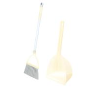Generic ’s Small Broom and Dustpan Set for Home Cleaning, Plastic Mini Pretend Play Broom with Dustpan, ’ Housekeeping Helper in Yellow