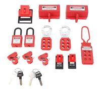 Generic Safety Lockout Tagout Kit Group Hasp Set Electrical Lockout Devices for Worker Safety During Maintenance