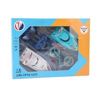 Generic Sailing Boat Toy Set, Bike Alloy ABS Yacht Toys 4Pcs Fun Playing Beach Car for Kids