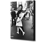 Generic Sailor Kissing Nurse - Times Square - Wrapped Canvas Wall Art - A2 (61cm x 41cm) - Living Room