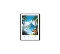 Generic Saint Lucia Travel Print, Saint Lucia Travel Poster, Caribbean Print, Travel Decor, Popular Print, Birthday Gift, 6x4/7x5/8x10/A3/A4 (A4 Unframed (21 x 29.7cm))
