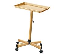 Generic Salon Rolling Tray Cart Barber Trolley Adjustable Hair Color Tray Mobile Storage Salon Tray on Wheels Rolling Tray for Beauty, Gold