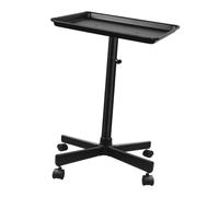 Generic Salon Rolling Tray Cart Barber Trolley Adjustable Hair Color Tray Mobile Storage Salon Tray on Wheels Rolling Tray for Beauty, Black