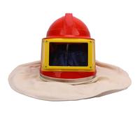 Generic Sandblaster Helmet Air Feed Double Layer Lens Durable ABS Sandblasting Hood Protector for Sand Cleaning Construction Work Canvas Material