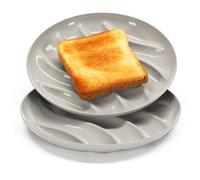 Generic SANDWICH AND TOAST PLATE. EVER TOAST. KEEPS EVERYTHING CRUSTY. 100% Recycled Plastic, Wave-Like Design, for Bread Toast, Sandwich, Pizza, Grilled Cheese, Painini, Croissant and More.