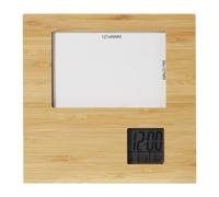 Generic Sasa Bamboo Photo Frame With Clock in Natural Generic Natural