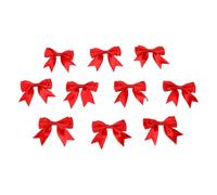 Generic Satin Ribbon Bows Elegant Craft Bows for Gift Wrapping Birthday Parties Reusable 10 PCS in Black White Pink Blue (Wine Red)