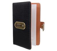 Generic Saving Challenge Journal Lock Binder with Crocodile PU Cover, Cash Envelope Organizer for Holiday Budgeting and Personal Finance