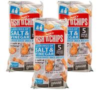Generic Savoury Snack Bundle Consisting of Burtons Daily Fish n Chips Salt & Vinegar Baked Snacks 5x25g (3 Pack)