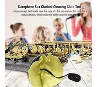 Generic Sax Cleaning Cloth Durable and Absorbent for Tube Inside Clean for Saxophone and Clarinet Players Yellow 20.9x7.7inch (Yellow)