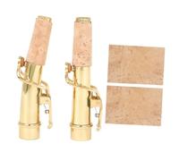 Generic Saxophone Accessories Brass Soprano Saxophone Neck Kit Bend and Straight Cork Sheet