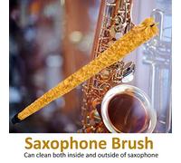 Generic Saxophone Cleaning Maintenance Tool Efficient Flexible Brush for Tenor and Soprano Sax Soft Fibre Material Care Kit