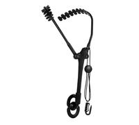 Generic Saxophone Shoulder Harness Aluminum Saxophone Holder Sax Shoulder Strap for Show, black