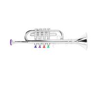 Generic Saxophone Trumpet, 3 Shades for Children's Saxophone Playing Realistic Musical Instruments for Children (Silver)