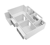 Generic Scale DIY Apartment Model Kit Easy to Assemble Architectural House Unfinished Interior Layout for Creative Sand Table Projects and Spatial Planning