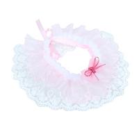 Generic Scar Workmanship Pet and Cat Adjustable Pink Dog Lace with Warm Neck Circumference, Fine Accessory for Wedding Series and Dog Festival Wear